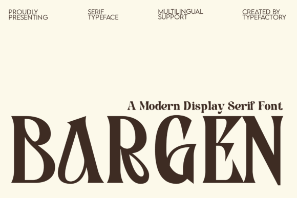 Bargen: A Refined Serif Font for Editorial Storytelling