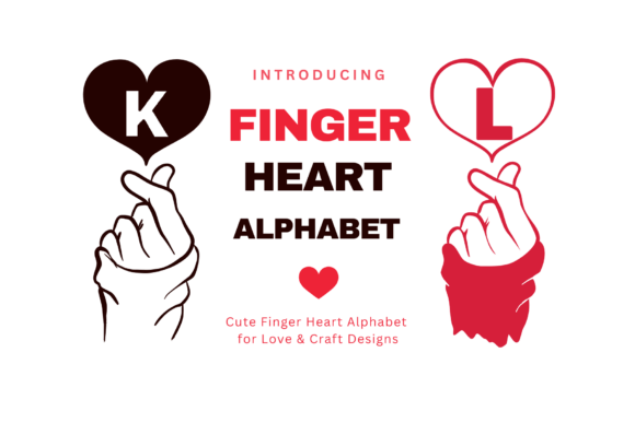 Finger Heart Alphabet Font