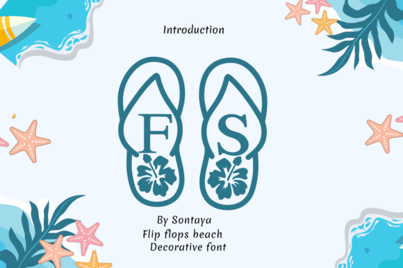 Flip Flop Beach: A Playful Decorative Font for Summer Editorial Design