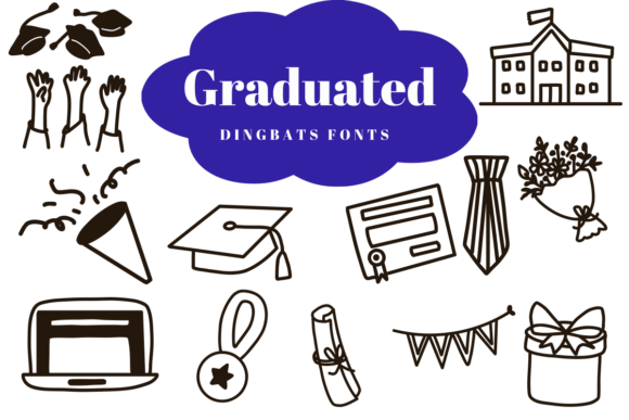 Graduated: A Sketch Dingbats Font for Brand Visuals