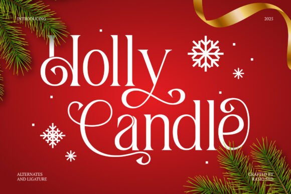 Holly Candle Review: A Refined Serif Font for Holiday Branding