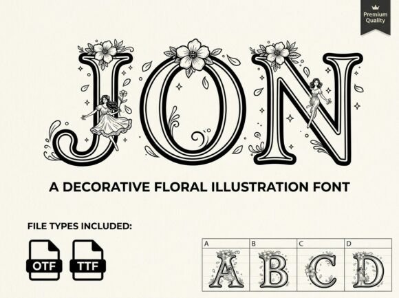 Jon Floral Font: Whimsy for Your Craft Business