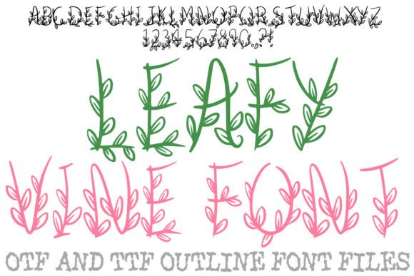 Leafy Vine Font Brings Organic Elegance to Handmade Products