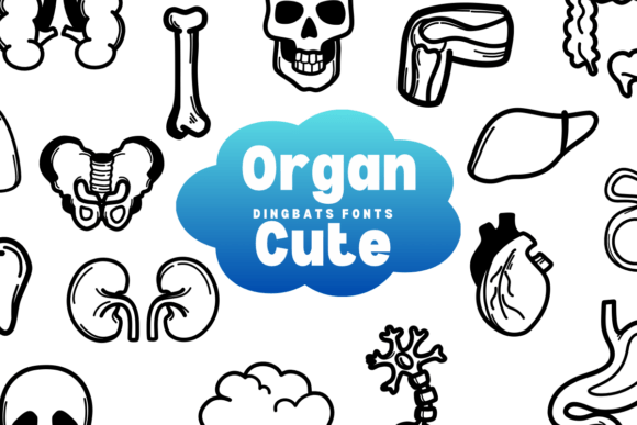 Organ Cute Font: A Sketchy Dingbats Typeface for Makers