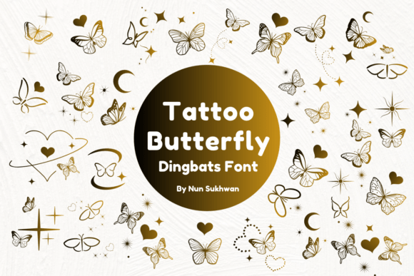 Tattoo Butterfly: A Sketch Dingbats Font for Modern Campaigns