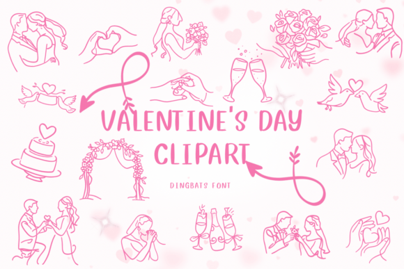 Valentine's Day Clipart: A Romantic Dingbats Font for Campaigns
