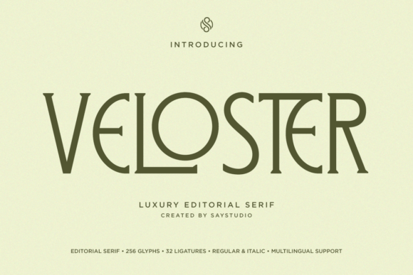 Veloster: A Luxurious Serif Font for Business
