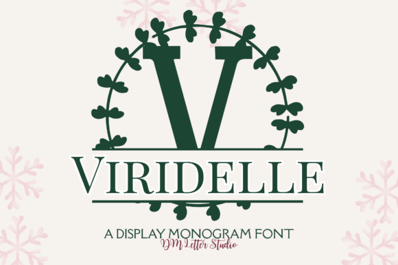 Viridelle Split Monogram: A Fresh, Botanical Font for Crafters and Sellers