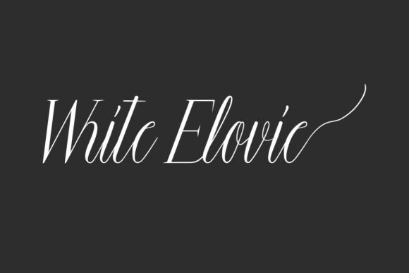 White Elovie: A High-Contrast Serif Font for Handmade Elegance